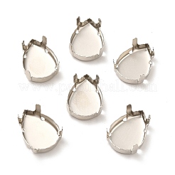 Aufnähbare Krappenfassungen aus platiniertem Messing&nbsp;X-KK-G246-13x18mm-P