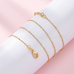Collares de cadena de eslabones Boston de latón para mujer&nbsp;NJEW-D302-02G