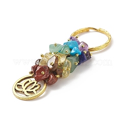 Chakra natürlicher Edelstein-Chip-Anhänger-Schlüsselanhänger&nbsp;KEYC-JKC00414-04