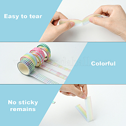 1 bolsa 6 rollos de cintas de papel decorativas para álbumes de recortes de diy&nbsp;DIY-SP0005-15A