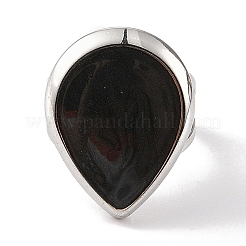Offene Manschettenringe aus 304er Edelstahl mit Emaille für Damen&nbsp;RJEW-F166-38P-02