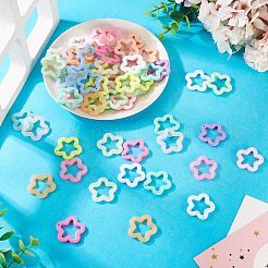 55pcs pendentifs acryliques opaques 11 couleurs&nbsp;MACR-TA0002-46