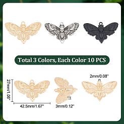 30pcs 3 pendentifs en alliage de couleurs&nbsp;FIND-UN0001-85