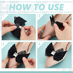 2 Stück Schuhschnallenclips aus Polyester&nbsp;AJEW-GA0008-86B