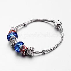Tono platino ottone in stile europeo bracciali di perline&nbsp;BJEW-JB02452