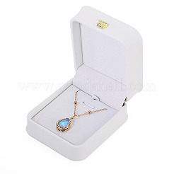 Coffrets cadeaux pendentif collier en cuir pu&nbsp;LBOX-TADJ0001-01C