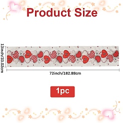 Mantel de lino con estampado de corazones&nbsp;AJEW-WH20006-230
