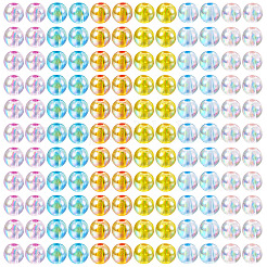 300pcs 6 Farben transparente Acrylperlen&nbsp;MACR-TA0002-47