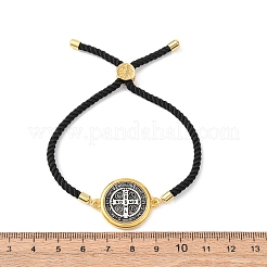 Bracelet coulissant en alliage avec cordon en nylon&nbsp;LS-BJEW-Z156-02G-02