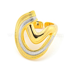 Anello per polsino aperto a forma di C in ottone da donna&nbsp;AJEW-U003-08G