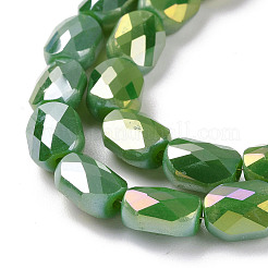 Fili di perle di vetro elettrolitico sfaccettato&nbsp;GLAA-G092-D01