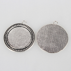 Tibetischer Stil Legierung Anhänger Fassungen&nbsp;LS-TIBEP-N003-67AS