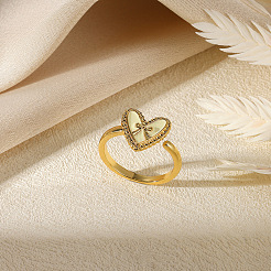 Anillos de dedo ajustables de acero inoxidable 304 esmaltados para mujer&nbsp;LS-RJEW-B131-02A