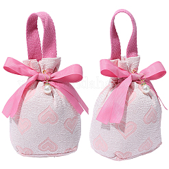 Geschenkbeutel aus Stoff mit Herz-Print und Kordelzug&nbsp;ABAG-WH20015-11
