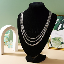 Ensemble de colliers et chaînes torsadées en acier inoxydable 304&nbsp;STAS-TA0004-82