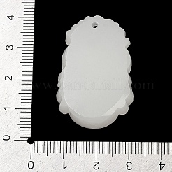 Natürliche weiße Jade geschnitzte Anhänger&nbsp;G-S384-01L