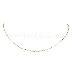 304 Edelstahl-Quader-Gliederketten-Halsketten für Frauen und Männer&nbsp;NJEW-JN05196-01