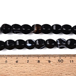 Fili di perline agata nero naturale&nbsp;G-Q606-78