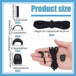 Kits de cordones de poliéster de liberación rápida&nbsp;DIY-WH0786-63