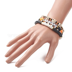 Set di braccialetti elastici da surfista heishi in argilla polimerica 4 pz 4&nbsp;BJEW-TA00254