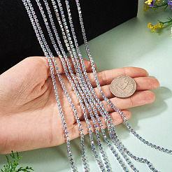 5 Yards Tassenketten aus Legierungsglas mit Strassen&nbsp;AJEW-TA0002-49D