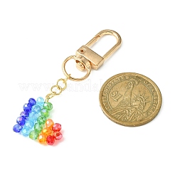 Décoration pendentif coeur en verre coloré&nbsp;KEYC-TA00013