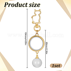 Pendentifs décoratifs en forme de flacon de parfum en verre ouvrable&nbsp;HJEW-DR00317