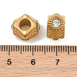 304 Edelstahl Strass europäische Perlen&nbsp;RB-CBA72D5-04G-02