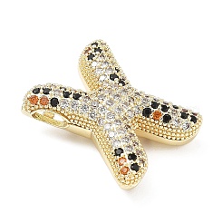 Pendentifs avec zircon cubiques à micro-pavés en laiton&nbsp;KK-Z108-02G-X