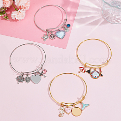 DIY Blanko-Kuppel-Charm-Armreif-Herstellungskits&nbsp;BJEW-AB00023