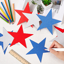 60 pieza de decoración de pared con estrellas brillantes de papel con temática del Día de la Independencia en 3 colores&nbsp;AJEW-SP0001-11