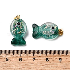 Pendentifs en verre soufflé dichroïque faits à la main&nbsp;X2-DICH-G001-01G-05