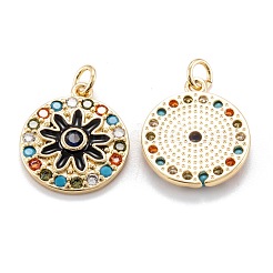 Ciondoli in vero ottone placcato oro 18k con micro pavé di zirconi&nbsp;ZIRC-M114-51G-03