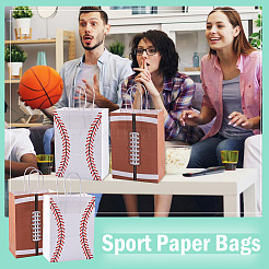 8 stücke 2 arten baseball druck papier geschenk tragetaschen&nbsp;ABAG-TA0001-55