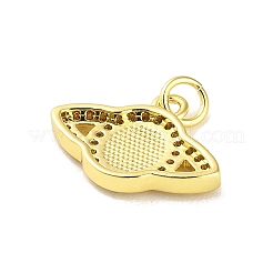 Messing micro pave klare zirkonia anhänger&nbsp;KK-K365-21G