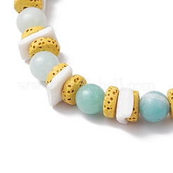 Runde Stretch-Armbänder aus natürlichen Amazonitperlen&nbsp;BJEW-JB11818-01