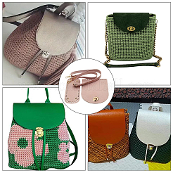 1 juego de accesorios para bolso de hombro de ganchillo de cuero sintético hecho a mano&nbsp;PURS-CL0001-37B