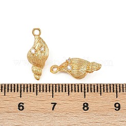 Colgantes de latón con micropavé de circonitas cúbicas con temática oceánica&nbsp;KK-F902-08Q-G