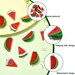DIY-Sets zum Herstellen von Ohrringen und Schlüsselanhängern aus Wassermelonenharz&nbsp;DIY-YW0010-01