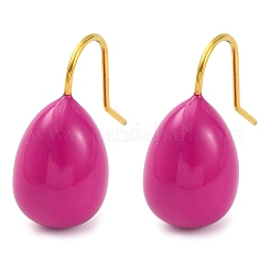 Orecchini pendenti a goccia in acciaio inossidabile smaltato 304 per donna&nbsp;EJEW-U023-01G-04