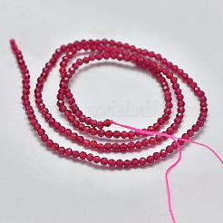 Fili di perline di corindone rosso imitazione vetro&nbsp;G-K207-01B-01