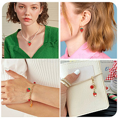 50 pièces 5 styles pendentifs en émail en alliage de zinc&nbsp;FIND-BG0001-06