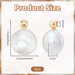D'acqua dolce naturale ciondoli perla&nbsp;PEAR-WH0011-002A-G