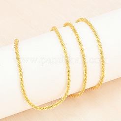 Collares de cadena de latón de 2 mm para mujer&nbsp;NJEW-A062-02G