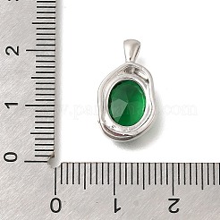 Pendentifs en laiton platine avec micro pavé de zircones cubiques&nbsp;KK-U031-02P-04