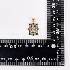 10 Uds colgantes de circonita cúbica micro pavé de latón chapado en estante&nbsp;KK-SZ0001-83