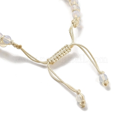 Opalit-Armbänder mit geflochtenen runden Perlen&nbsp;BJEW-K251-06J