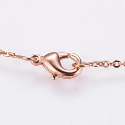 Colliers avec pendentif en laiton&nbsp;NJEW-E111-32RG