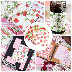 24 Blatt 12 Stile Erdbeer-Scrapbook-Papierblöcke&nbsp;DIY-WH0304-989F