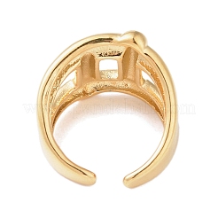 Anneau de manchette ouvert en laiton&nbsp;RJEW-R143-01G-G